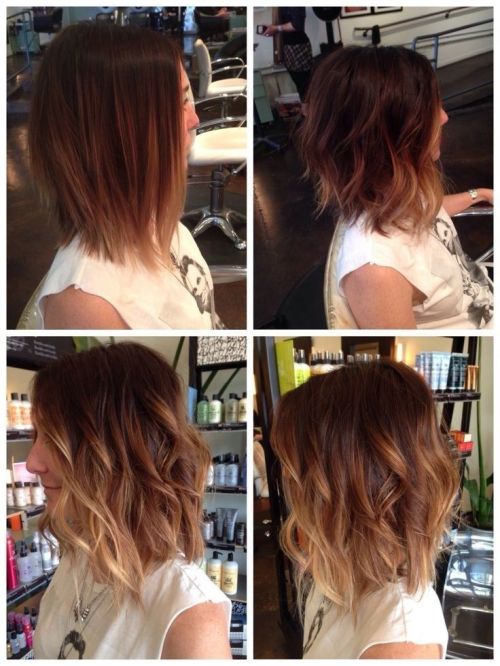 Ombre wavy bob hairstyles 