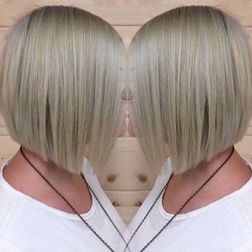 classic short straight blunt bob cut for women