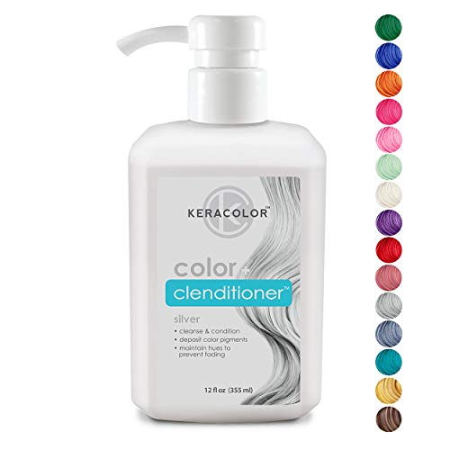 Keracolor Clenditioner Color Depositing Conditioner Colorwash, Silver, 12 fl oz