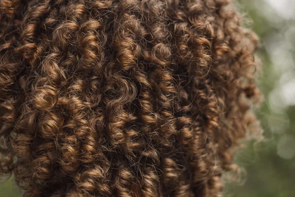 Woman sporting spot perm.