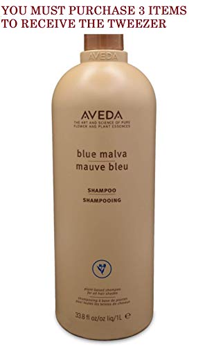 Blue Malva Shampoo 33.8 ounce+FREE PROFESSIONAL TWEEZER