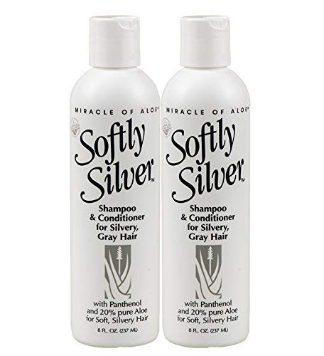 2- Pack Softly Silver Shampoo/Conditioner for Silvery, Gray Hair 8 ounce tube with 20% UltraAloe