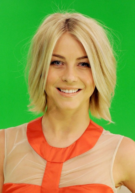 Windblown Bob Hairstyle for Short Straight Hair - Julianne Hough Short Blonde Hairstyles