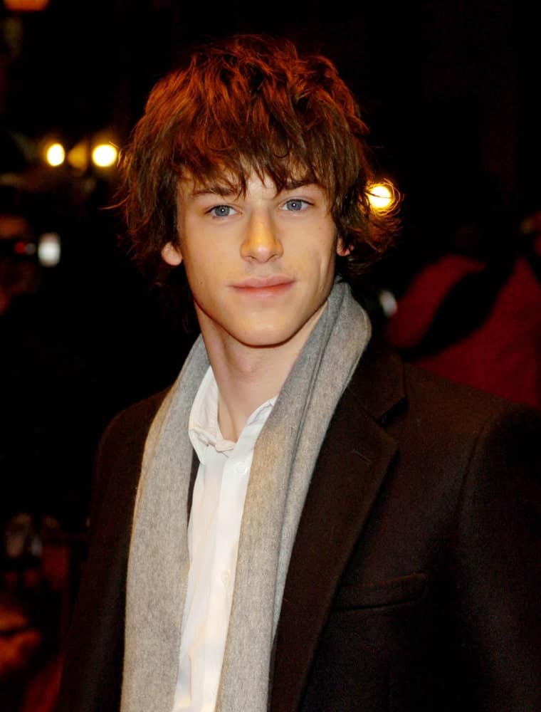 Young Gaspard Ulliel attending the UK premiere of his film ' Un Long dimanche de fiancailles'.