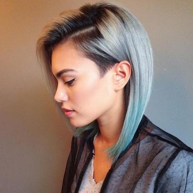 Ombre A-line bob cut