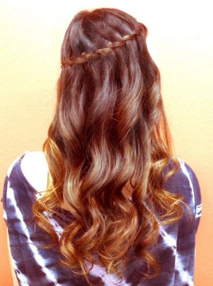 Waterfall Braid for Curly Hair