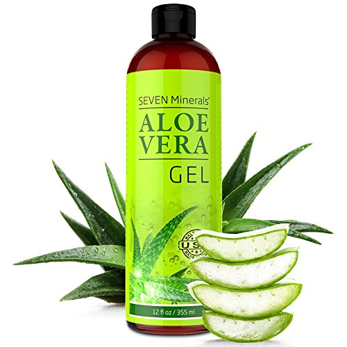 Organic Aloe Vera Gel - Big 12 oz - NO XANTHAN, so it Absorbs Rapidly with No Sticky Residue - Made from REAL JUICE, NOT POWDER