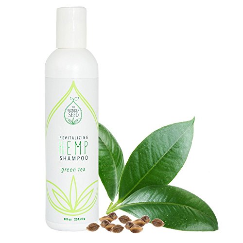 The Wonder Seed Hemp Shampoo - All Natural Organic Formula - Vegan Friendly Blend - Best Solution for Dry Itchy Scalp/Dandruff/Oily Hair & More - Proudly Cruelty Free (Green Tea) 8oz