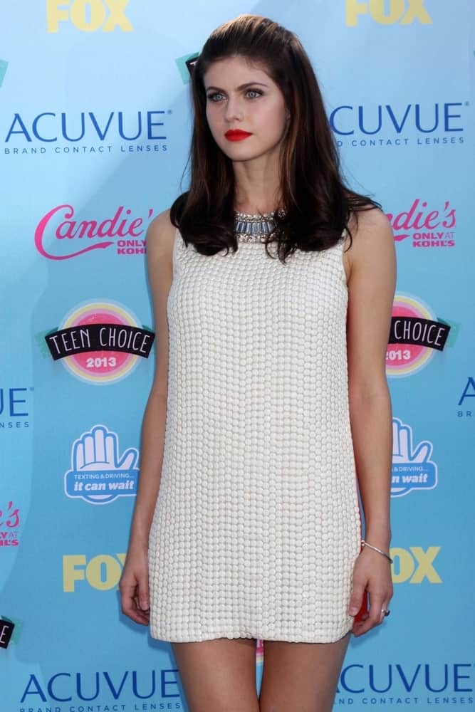 Alexandra Daddario at the 2013 Teen Choice Awards Arrivals, Gibson Amphitheatre, Universal City, CA on Aug. 11, 2013.