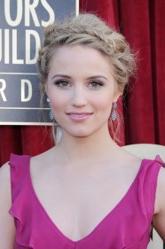 Dianna Agron Fishbone Braided Updo - Beautiful!