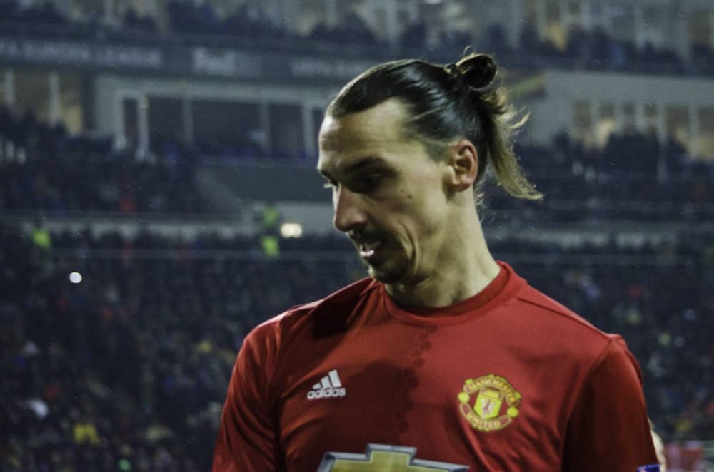 Zlatan Ibrahimovic in action before the UEFA Champions League match between Shakhtar vs PSG, 30 September 2015, Arena Lviv, Lviv, Ukraine.