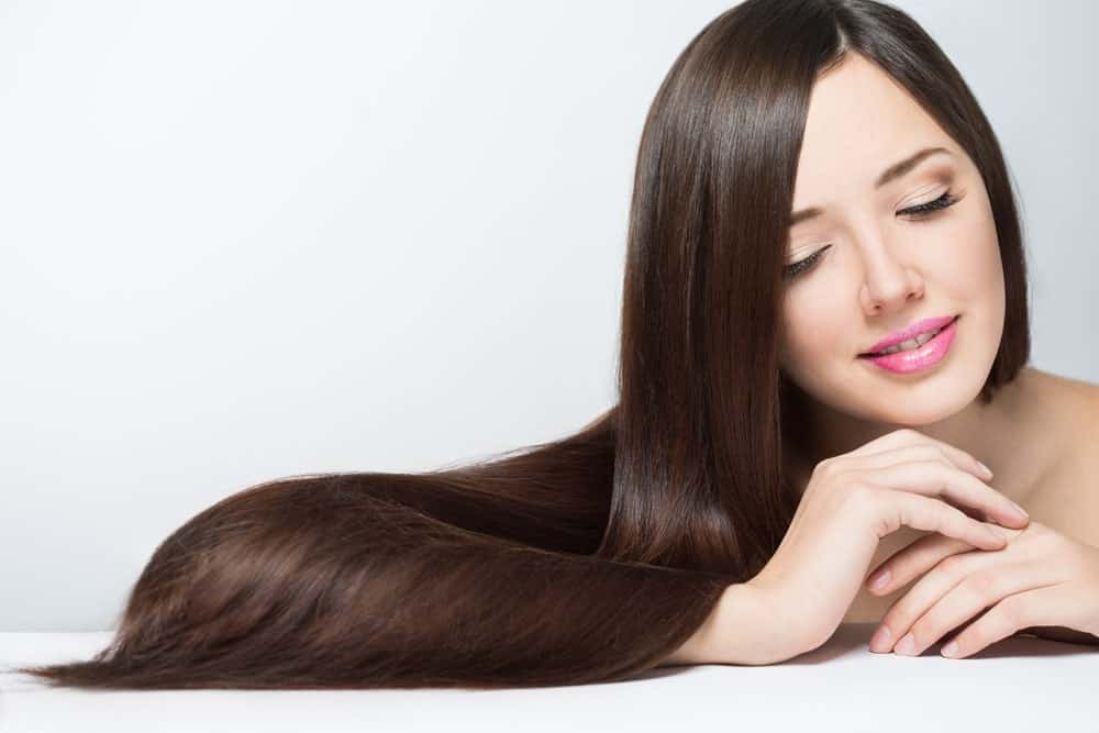 Woman with healthy hair