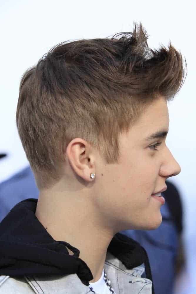 Justin Bieber showed off his quiff 'do during the 2012 Billboard Music Awards held at the MGM Grand Garden Arena.