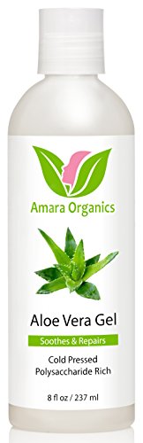 Amara Organics Aloe Vera Gel from Organic Cold Pressed Aloe, 8 fl. oz.