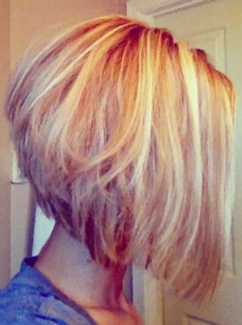 Short Ombre Graduated Bob Haircut