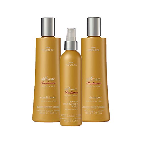 Ultimate Radiance Shampoo and Conditioner Trio Kit - Regis DESIGNLINE - Instantly Detangles, Heals, and Conditions Hair