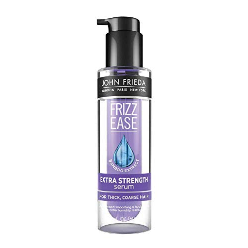 John Frieda Frizz Ease Extra Strength Serum, 1.69 Ounce Nourishing Treatment for Thick, Coarse Hair, featuring Bamboo Extract and provides Salon-caliber Smoothing