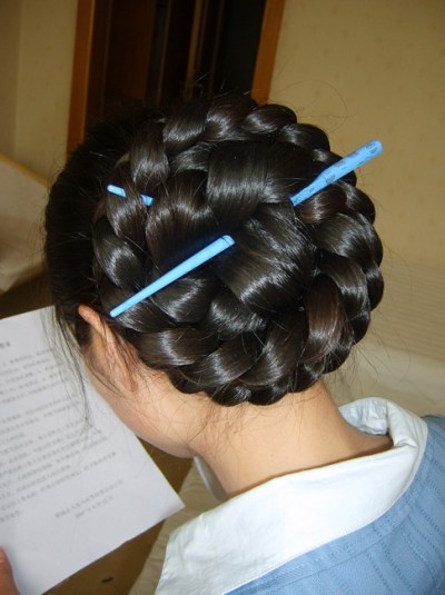 Chinese braided Bun Updo