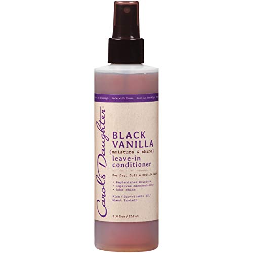 Carol's Daughter Black Vanilla Moisture & Shine Leave In Conditioner For Dry Hair and Dull Hair, with Aloe, Vitamin B5 and Wheat Protein, 8 fl oz (Packaging May Vary)