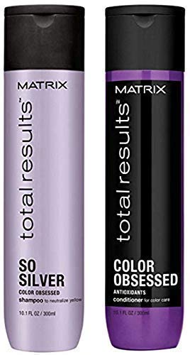 MATRlX Total Results So Silver Color Obsessed Shampoo & Color Obsessed Conditioner Full Size, Set of 2