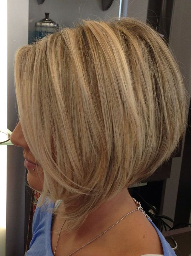 Angled Bob Haircut with Layers