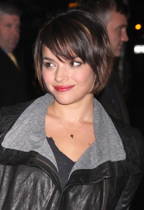 Cute Short Bob Haircut with Bangs - Bob Hairstyles 2014 - Norah Jones Haircut