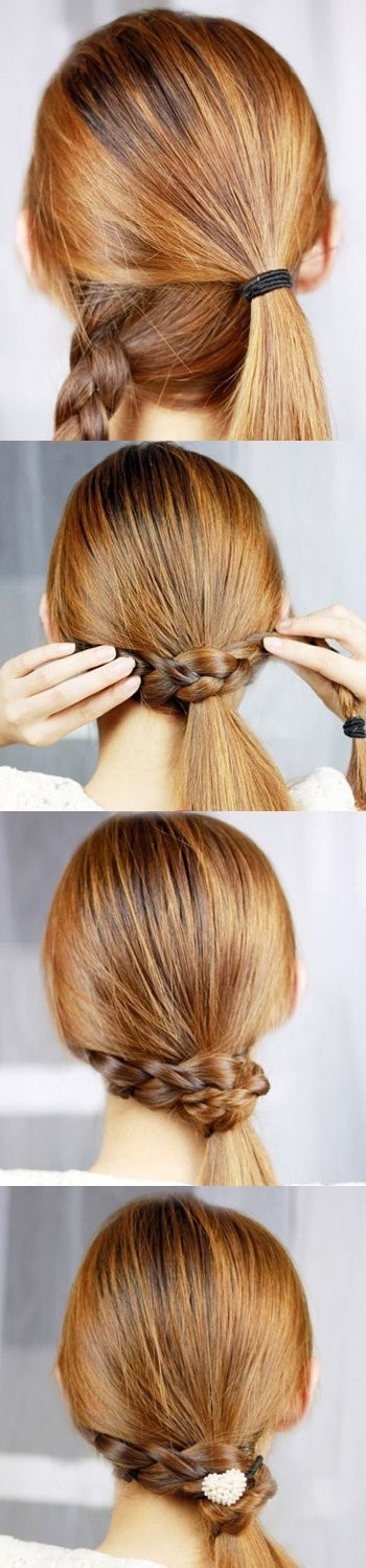 Braid-Wrapped Ponytail