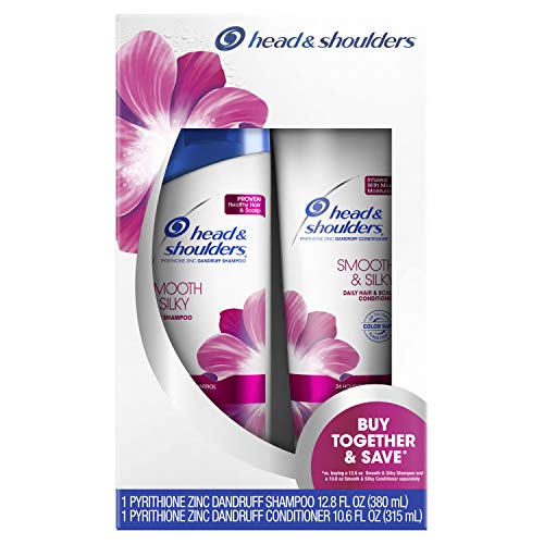 Head & Shoulders Smooth & Silky Dandruff Shampoo and Conditioner Twin Pack, 23.4 Fluid Ounce