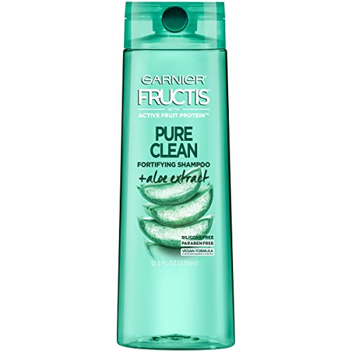 Garnier Fructis Pure Clean Shampoo, Paraben-Free Silicone-Free with Aloe Extract and Vitamin E, 12.5 Fl Oz Bottle