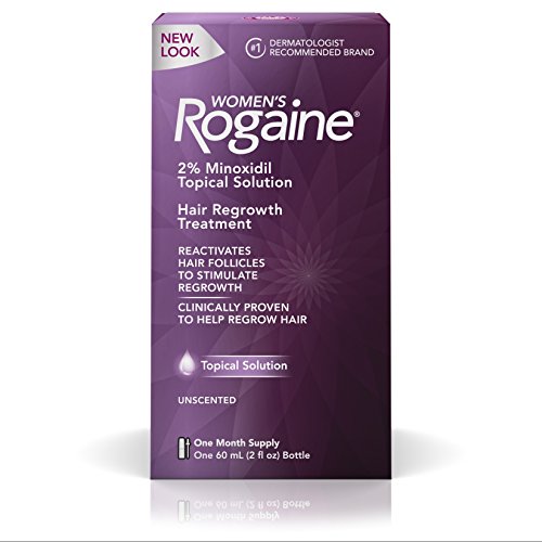 Women's Rogaine 2% Minoxidil Topical Solution for Hair Thinning and Loss, Topical Treatment for Women’s Hair Regrowth, 1-Month Supply