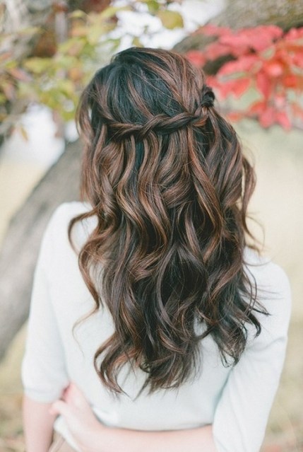 Waterfall Braid for Wavy Hair