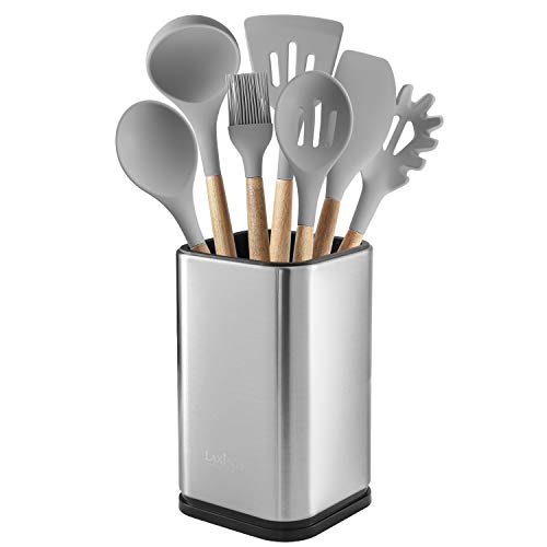 Stainless Steel Kitchen Utensil Holder, Kitchen Caddy, Utensil Organizer, Modern Rectangular Design, 6.7â€ by 4â€