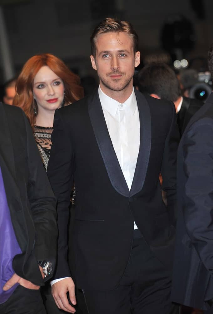 On May 20, 2014, Ryan Gosling's handsome bone structure were on full display with his slick side-parted fade hairstyle at the gala premiere of his movie "Lost River" at the 67th Festival de Cannes.