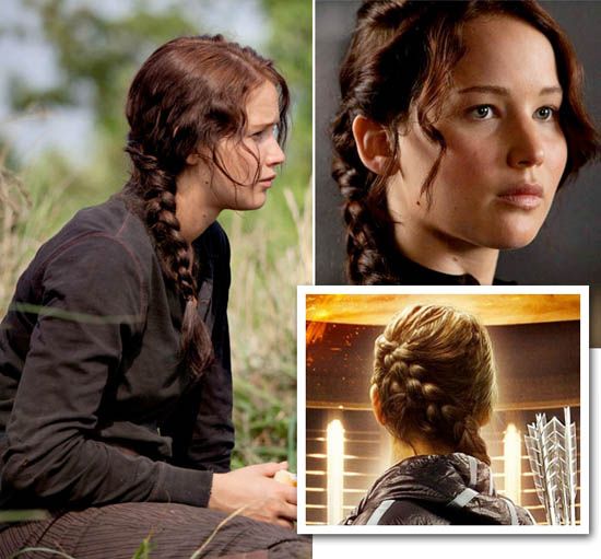 Katniss Everdeen  Forehead Braids With Loose Curls