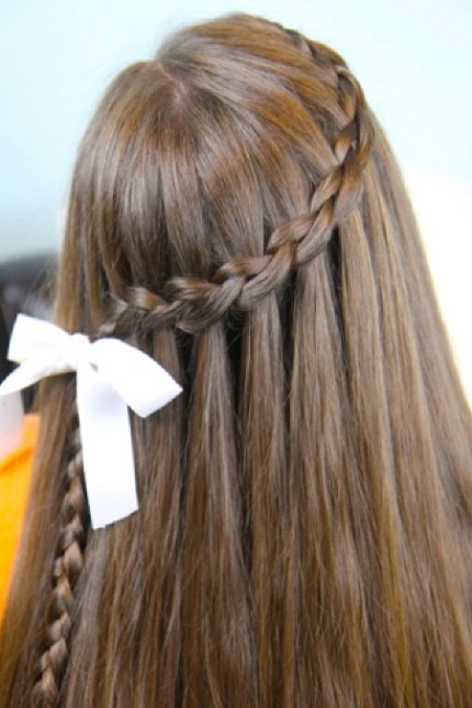 Cute Waterfall Braid Hairstyle