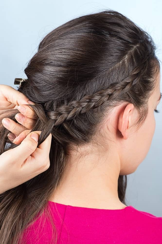 Step 3: French braid the side of your hair from the front to the other side