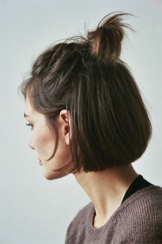 Half Up Half Down Bun bob