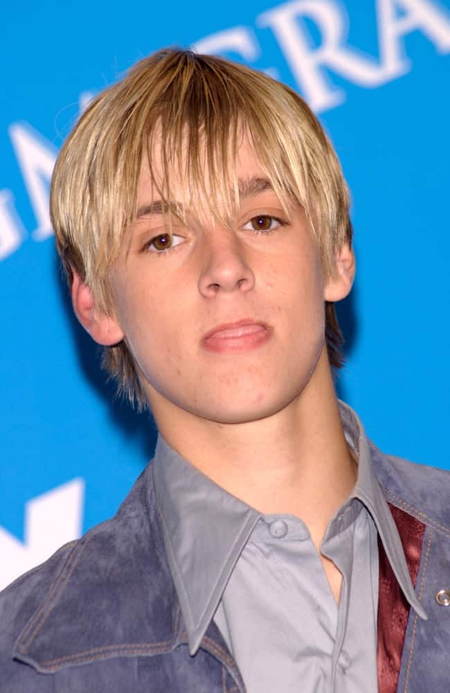 Pop star Aaron Carter at the 2001 Billboard Music Awards at the MGM Grand, Las Vegas.