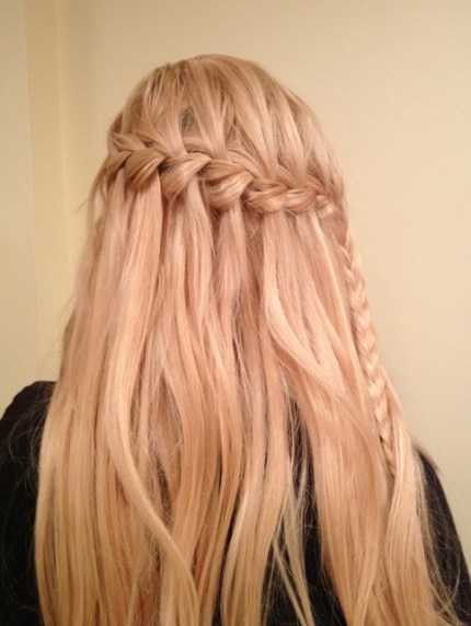 Cute Waterfall Braid Hairstyle for Women