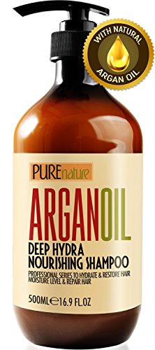 Moroccan Argan Oil Shampoo SLS Sulfate Free Organic - Best for Damaged, Dry, Curly or Frizzy Hair - Thickening for Fine/Thin Hair, Safe for Color and Keratin Treated Hair