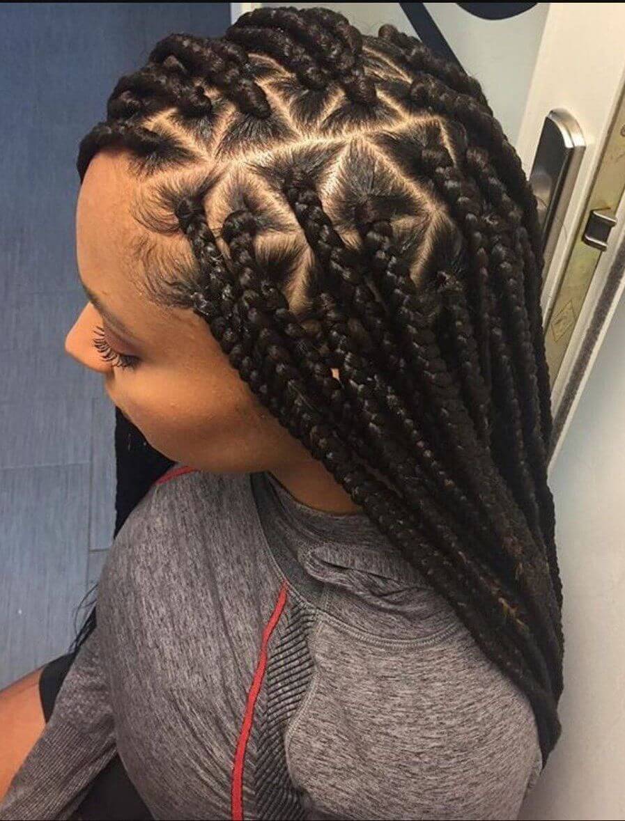 Triangle Box Braids