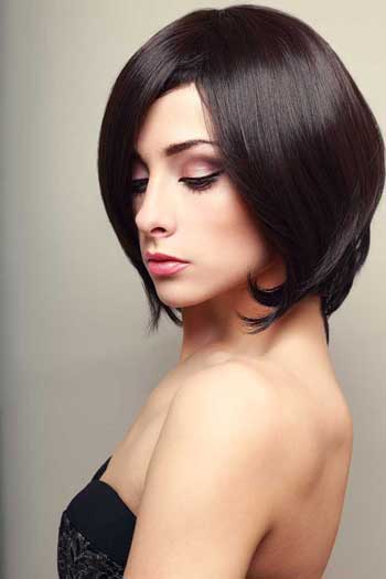 Short asymmetrical bob curly hairstyles 2