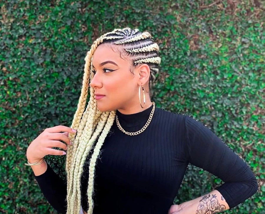 blonde lemonade braids