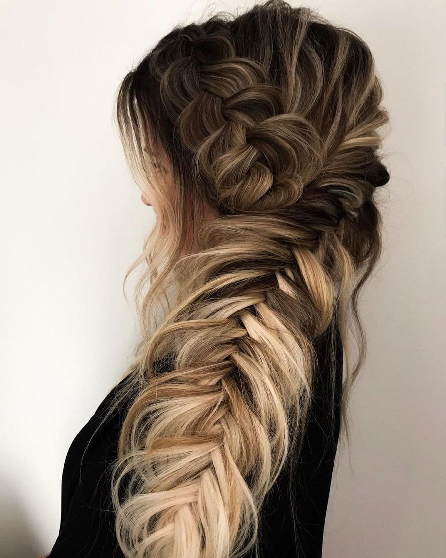 elsa inspired blonde ombre braids