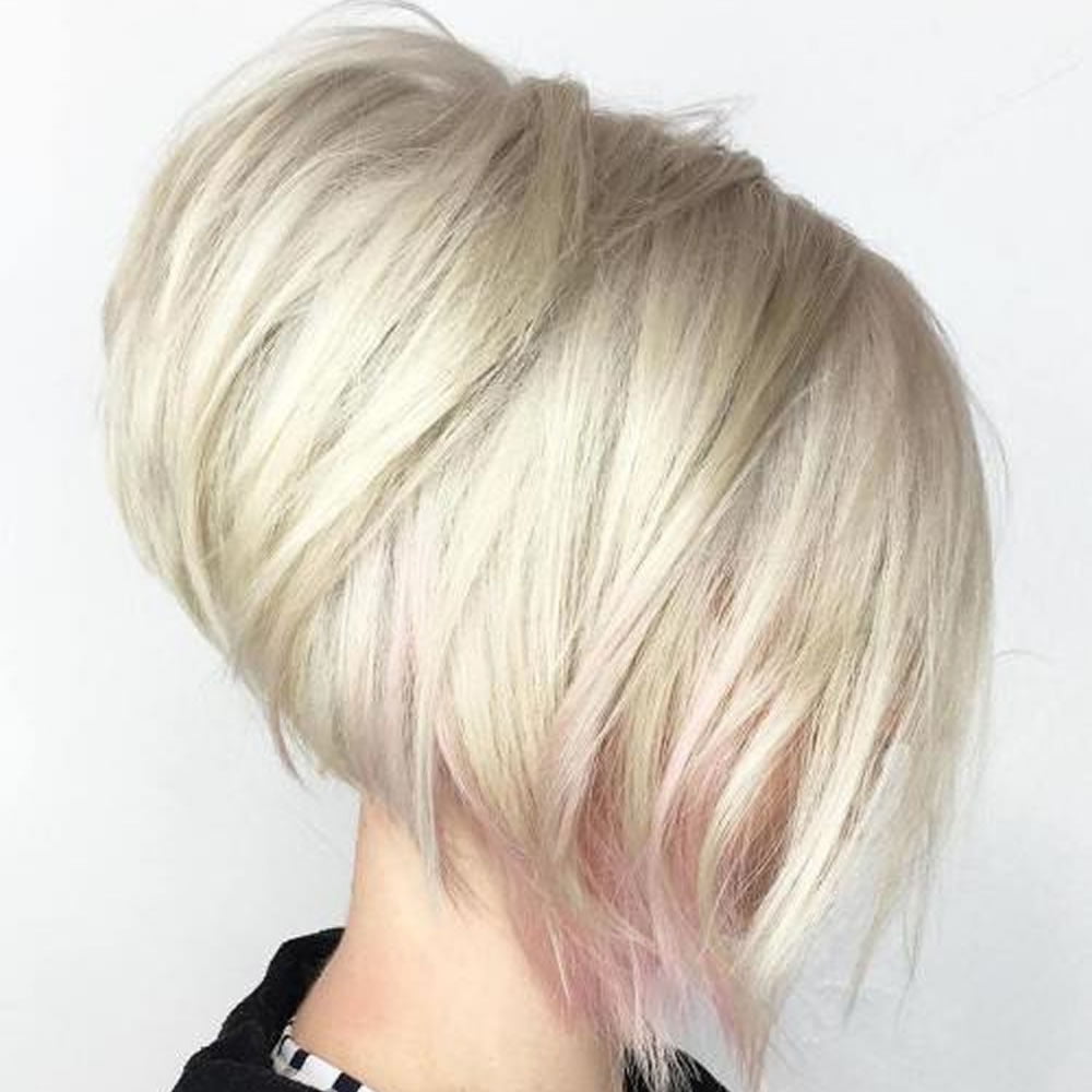 angled short bob