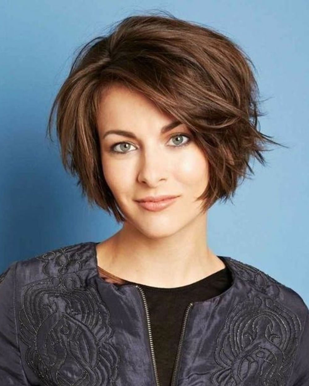 Balayage Asymmetrical Curly Bob Hairstyles -Short Bob Haircuts & Hair Color Ideas 2018