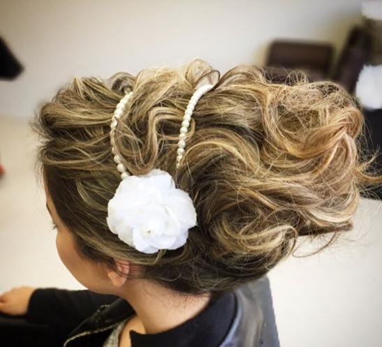 Updo hairstyles flowering