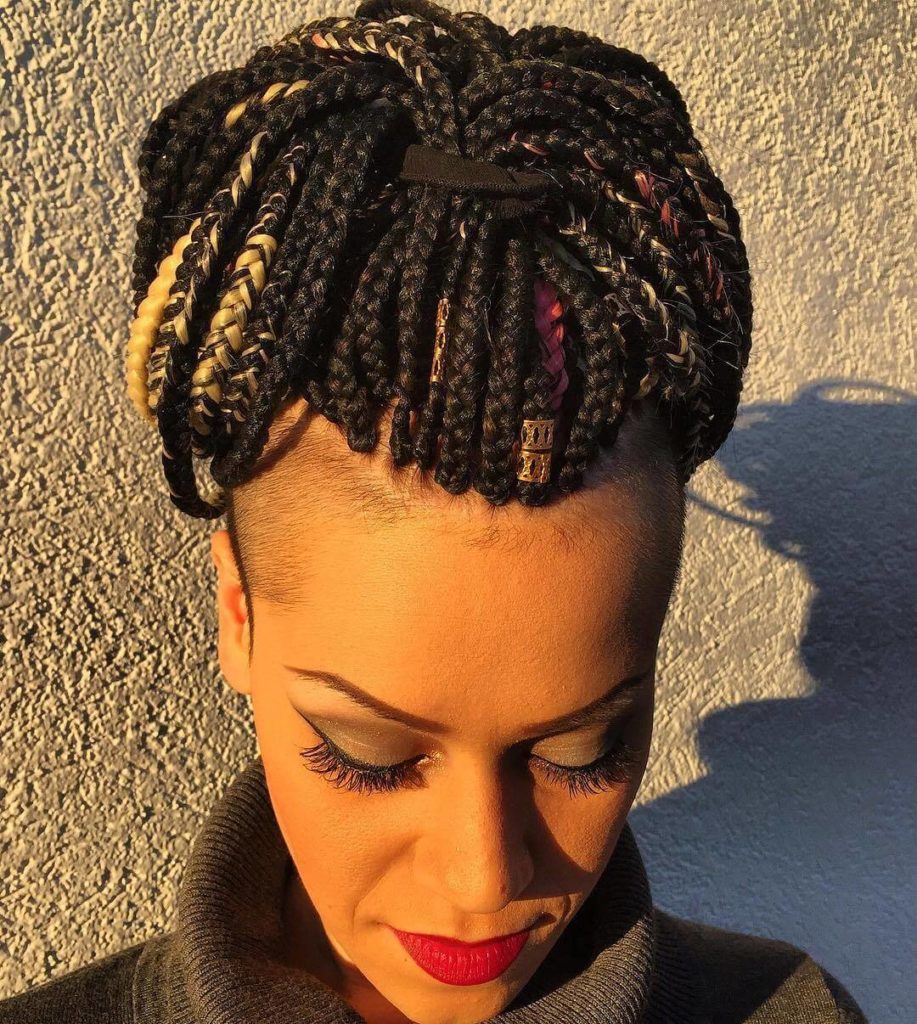 Box Braids Updo