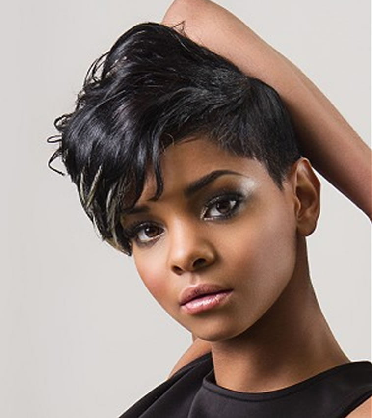 Undercut short hairstyles for black women