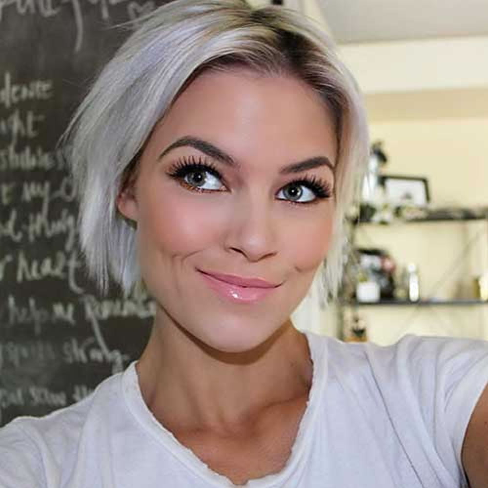 Grey short bob